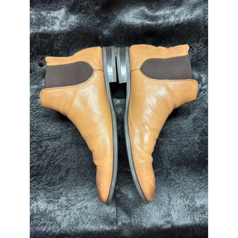 Aldo Mens Tan Leather Chelsea Boots Cognac Ankle‎ Booties Size 11 EUR 44